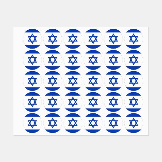 Israëlische vlag labels (Vel)