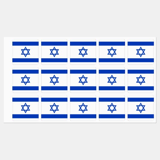 Israëlische vlag labels (Vel)