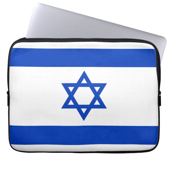 Israëlische vlag laptop sleeve (Voorkant)
