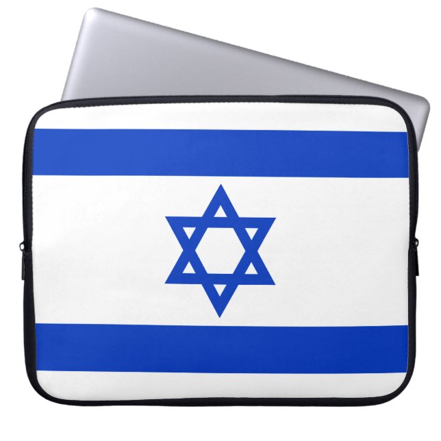 Israëlische vlag laptop sleeve (Voorkant)