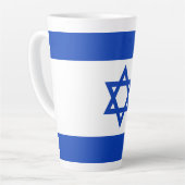 Israëlische vlag latte mok (Linkerhoek)