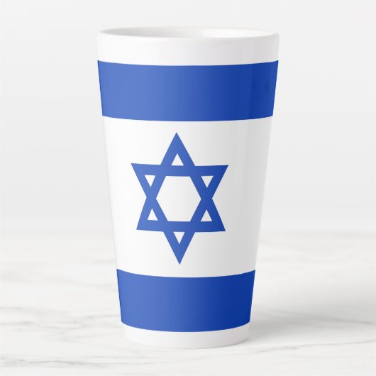 Israëlische vlag latte mok (Voorkant)