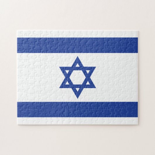israëlische vlag legpuzzel (Horizontaal)