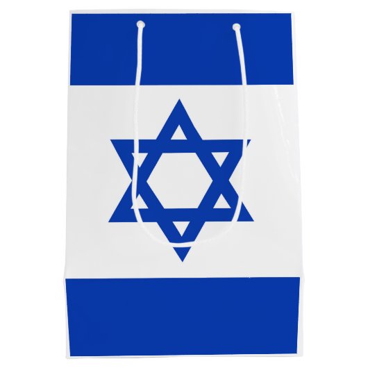 Israëlische vlag medium cadeauzakje (Achterkant)