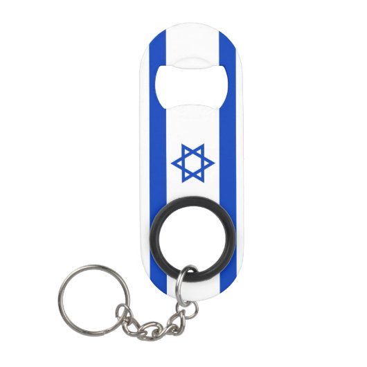 Israëlische vlag mini flessenopener (Voorkant)