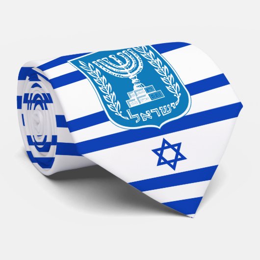 Israëlische Vlag & Nationaal embleem, Vlag van Isr Stropdas (Opgerold)