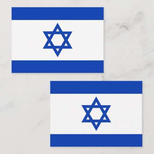 Israëlische vlag notitiekaartje (Voorkant / Achterkant)