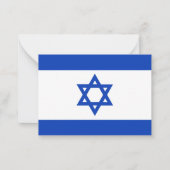 Israëlische vlag notitiekaartje (Voorkant)