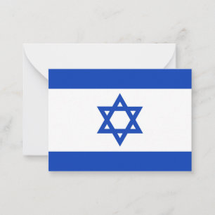 Israëlische vlag notitiekaartje