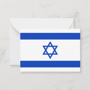 Israëlische vlag notitiekaartje