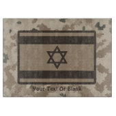 Israëlische vlag op woestijn - camo snijplank (Voorkant)