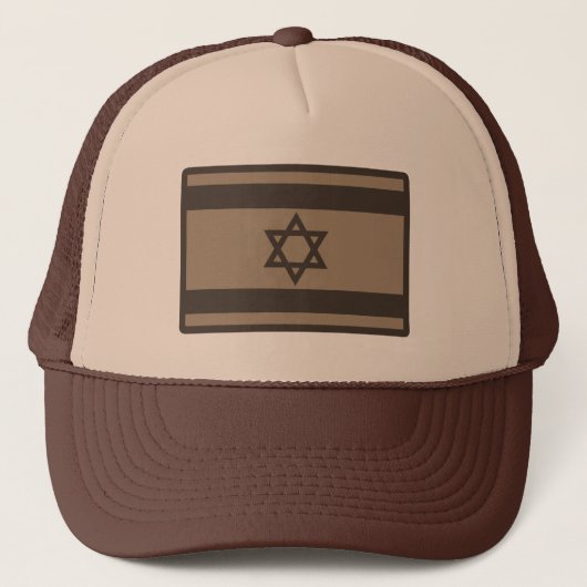 Israëlische vlag op woestijn - camo trucker pet (Voorkant)