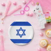 Israëlische vlag papieren bordje (Feest)