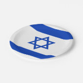 Israëlische vlag papieren bordje (Gekanteld)