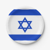 Israëlische vlag papieren bordje (Voorkant)