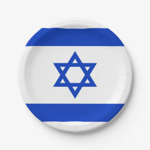Israëlische vlag papieren bordje