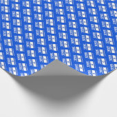 Israëlische vlag patroon cadeaupapier (Hoek)