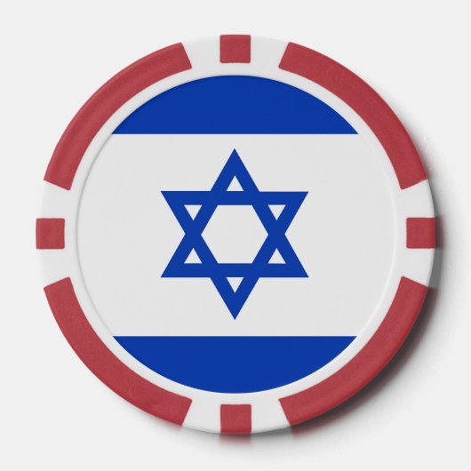 Israëlische vlag poker chips (Voorkant)