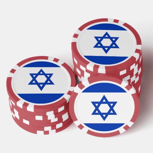 Israëlische vlag poker chips (Opstapeling)