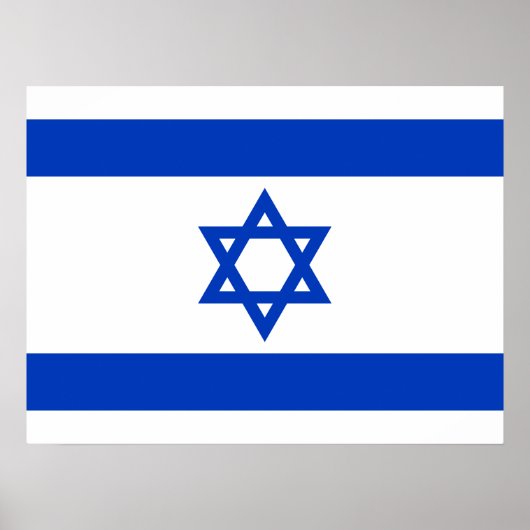 Israëlische vlag poster (Voorkant)