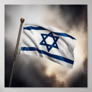 Israëlische vlag poster