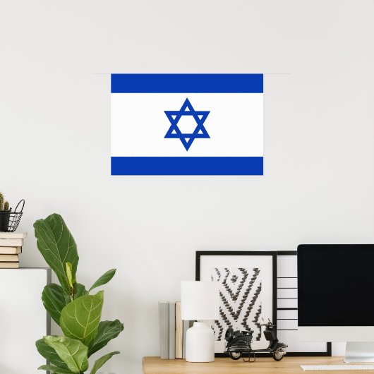Israëlische vlag poster (Thuiskantoor)