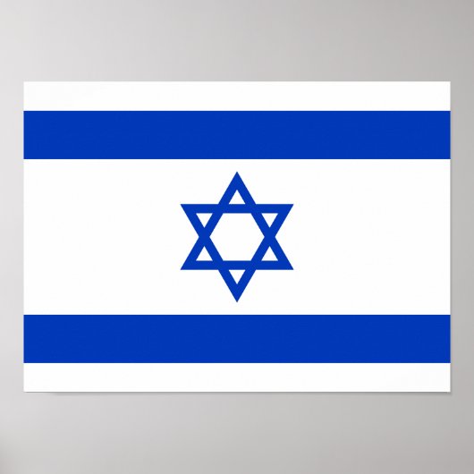 Israëlische vlag poster (Voorkant)