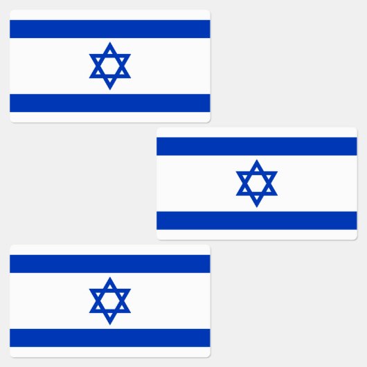 Israëlische vlag rechthoekig labels (Groep)