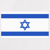 Israëlische vlag rechthoekig labels (Design 1)