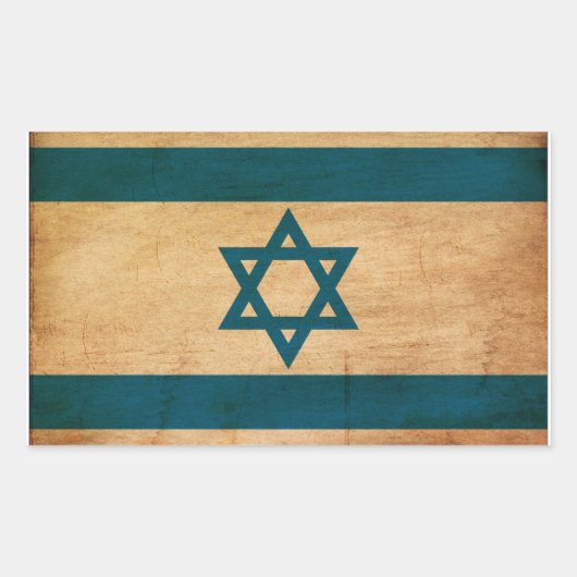 Israëlische vlag rechthoekige sticker (Voorkant)