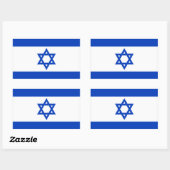 Israëlische vlag rechthoekige sticker (Vel)