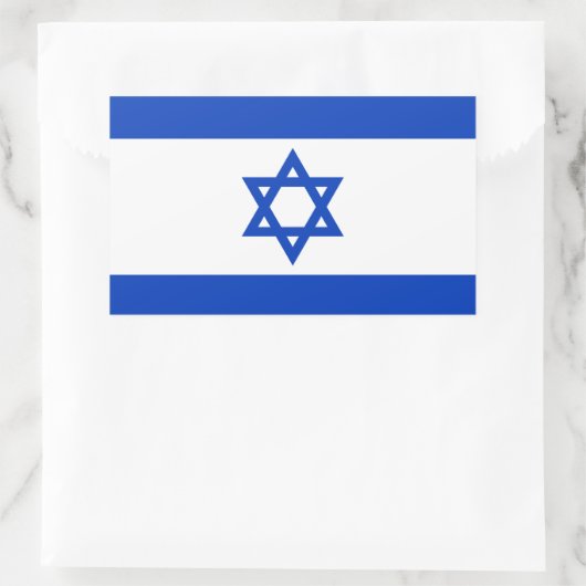 Israëlische vlag rechthoekige sticker (Tas)