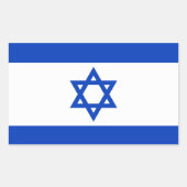 Israëlische vlag rechthoekige sticker (Voorkant)