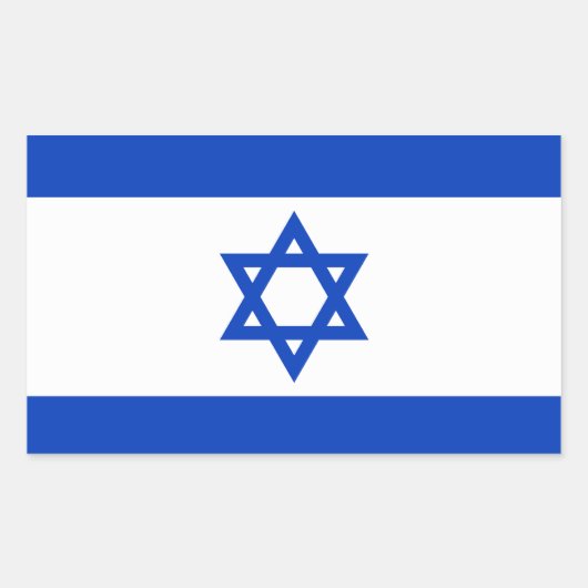 Israëlische vlag rechthoekige sticker (Voorkant)