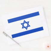 Israëlische vlag rechthoekige sticker (Envelop)