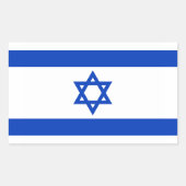 Israëlische vlag rechthoekige sticker (Voorkant)