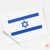 Israëlische vlag rechthoekige sticker (Envelop)