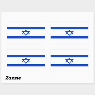 Israëlische vlag rechthoekige sticker