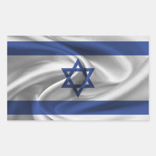 Israëlische vlag rechthoekige sticker