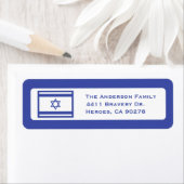 Israëlische vlag retouradresslabels etiket (Insitu)