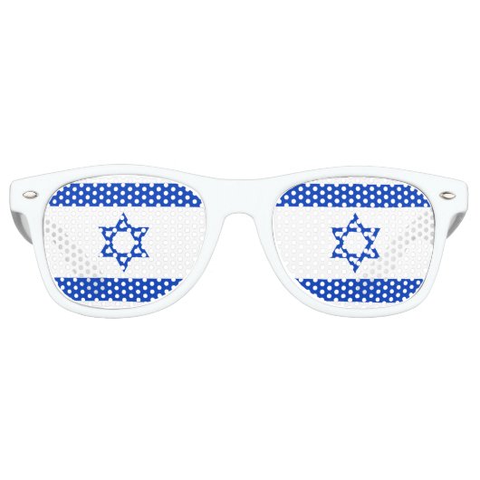 Israëlische vlag retro zonnebril (Voorkant)