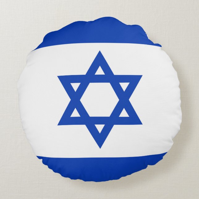 Israëlische vlag rond kussen (Achterkant)