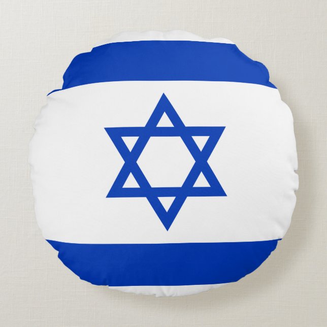 Israëlische vlag rond kussen (Voorkant)