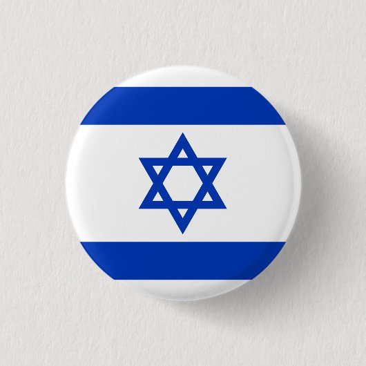 Israëlische vlag ronde button 3,2 cm (Voorkant)