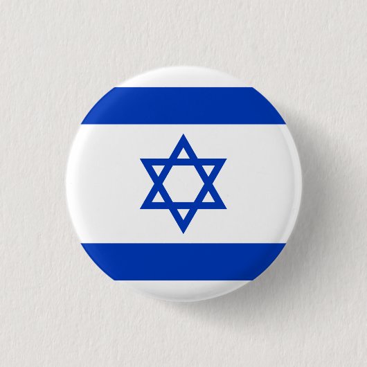 Israëlische vlag ronde button 3,2 cm (Voorkant)