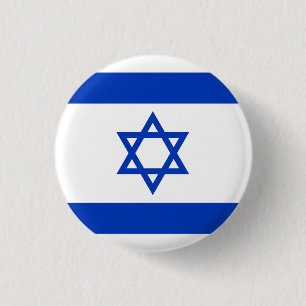 Israëlische vlag ronde button 3,2 cm