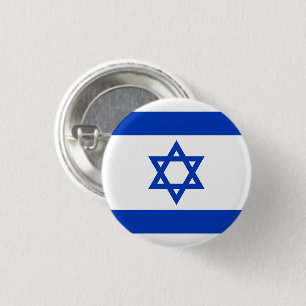 Israëlische vlag ronde button 3,2 cm