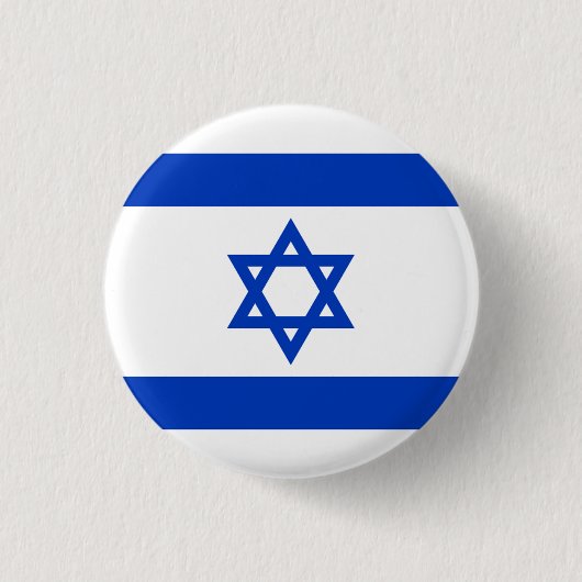 Israëlische vlag ronde button 3,2 cm (Voorkant)