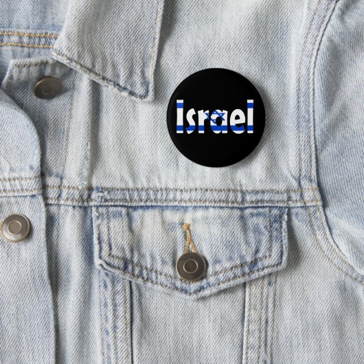 Israëlische vlag ronde button 5,7 cm (In situ)