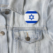 Israëlische vlag ronde button 5,7 cm (In situ)
